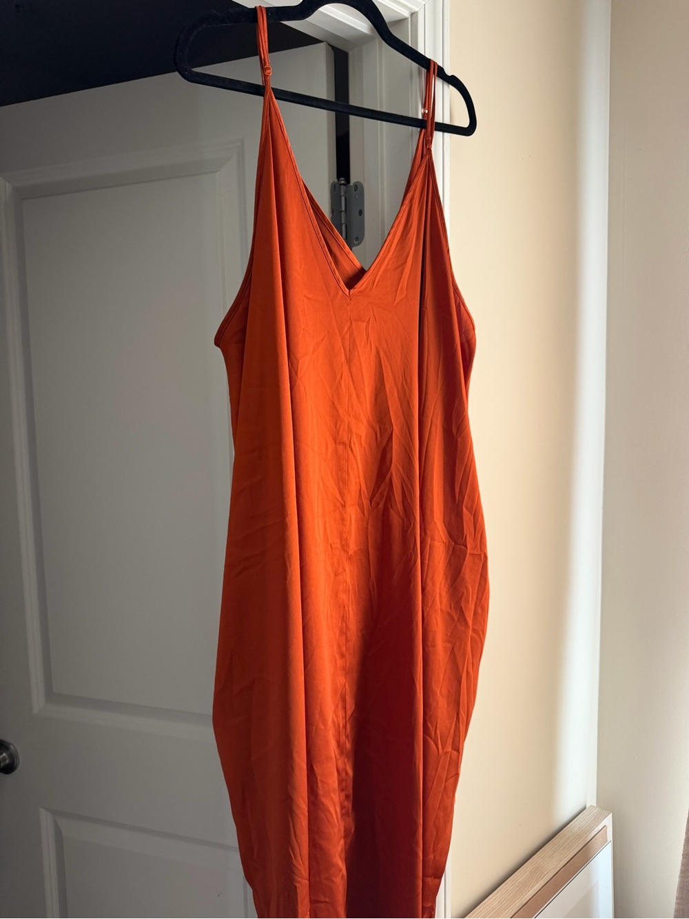 Strapless Slip Dress in Vibrant Orange